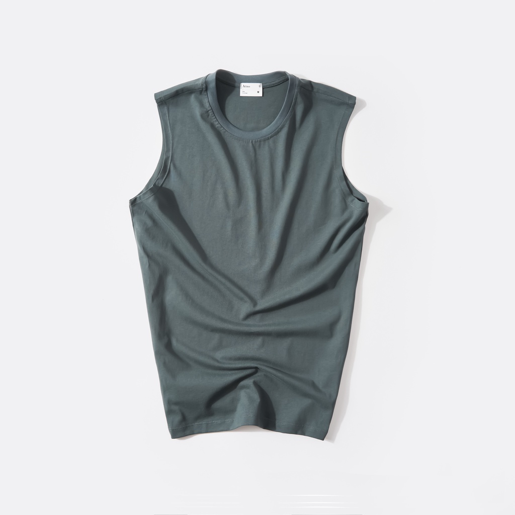 Áo tank top ba lỗ nam trơn atino chất cotton thoáng mát form slim-fit tt6.3996