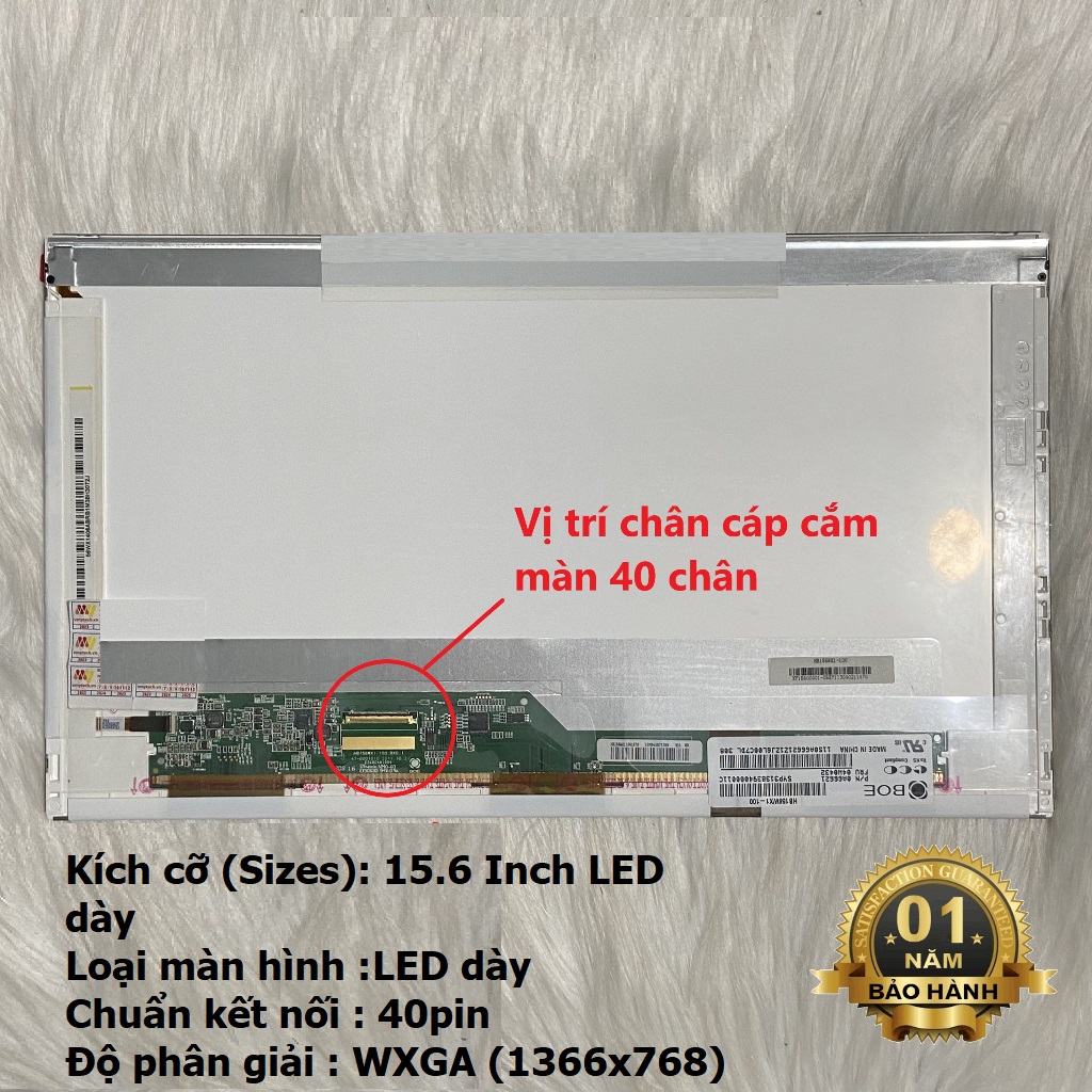 Màn hình laptop hp probook 6570b 6560b 6550b led dày 15.6 inch phân giải hd chân cáp 40 pin