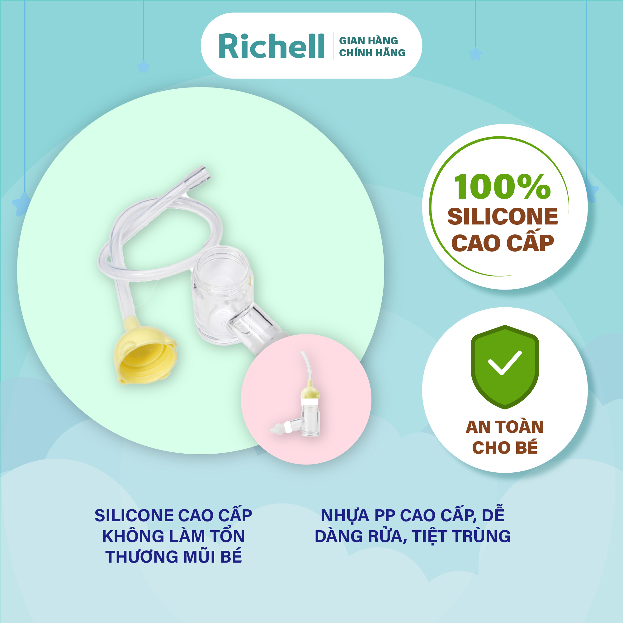Dụng cụ hút mũi cho bé RICHELL | Baby