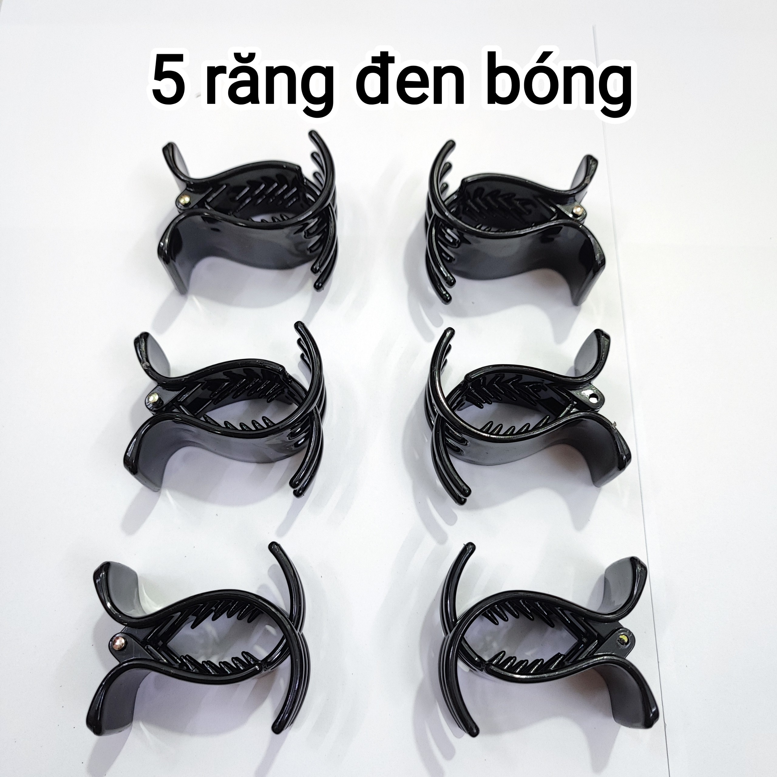 Set 6 kẹp càng cua 3 răng 5 răng nhiều màu - Kẹp tóc ngoạm cho nữ