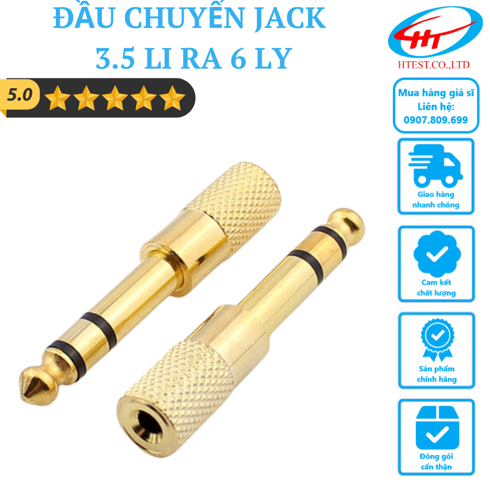 Đầu Jack chuyển đổi âm thanh từ cổng 3.5 sang 6 ly loại rẻ