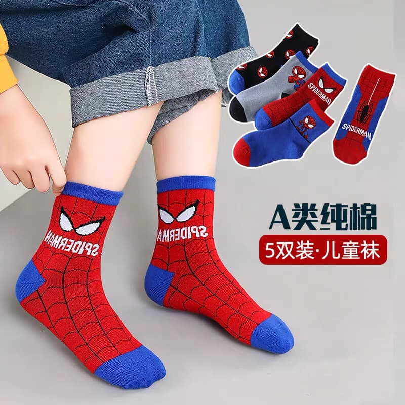 Sét 10 đôi tất siêu nhân cao cổ cho bé