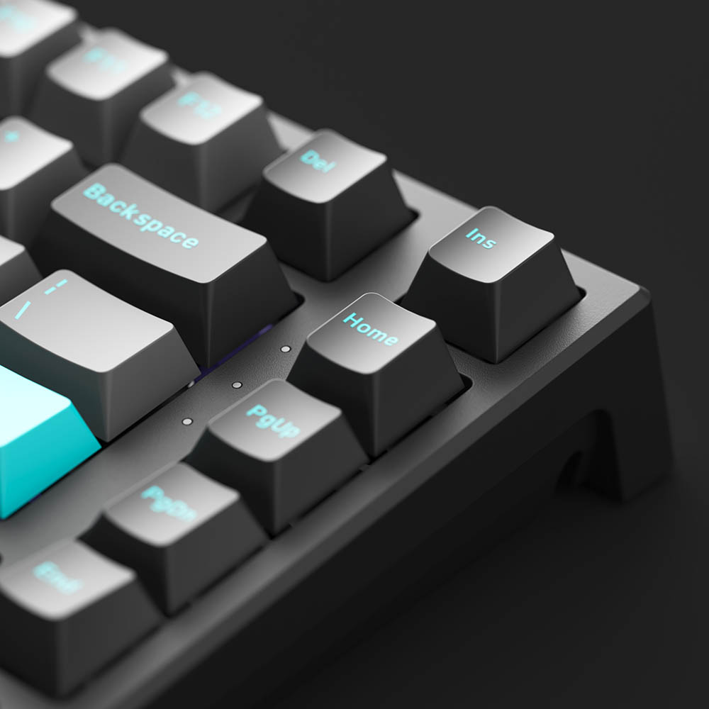 Bàn phím cơ MonsGeek MG75 Black & Cyan - Hàng Chính Hãng