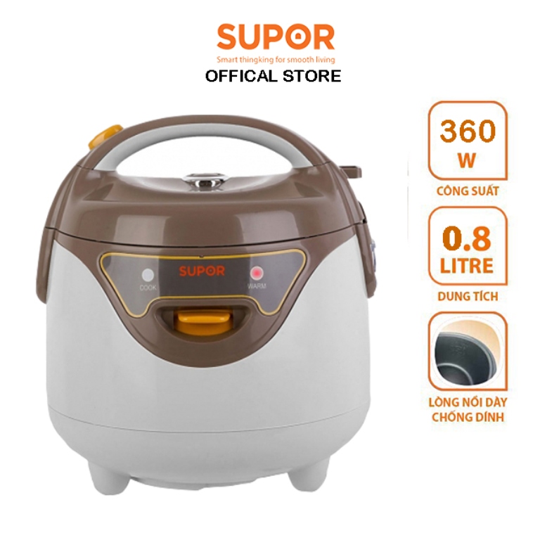 Nồi cơm điện Mini Supor CFXB16YB3VN-36 0.8l (Trắng nâu)