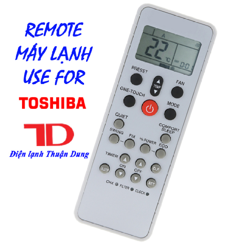 Remote máy lạnh use for TOSHIBA Xám, điều khiển dành cho điều hòa TOSHIBA