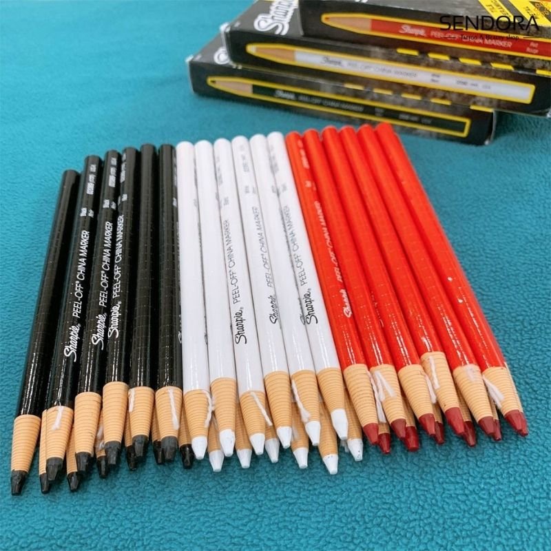 CHÌ ĐÁ  Chì Kẻ Mày Không Trôi- SHARPIE PRo - Đen Đỏ Trắng-USA