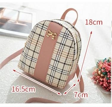 [HCM]Balo nữ mini caro cực dễ thương AT11