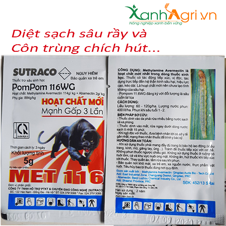 [HCM]CHẾ PHẨM SINH HỌC TRỪ SÂU MET 116