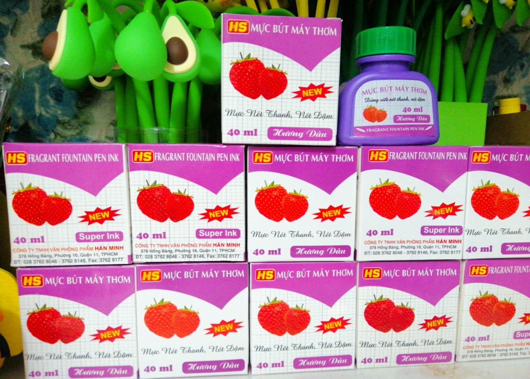 Mực hương dâu màu tím
