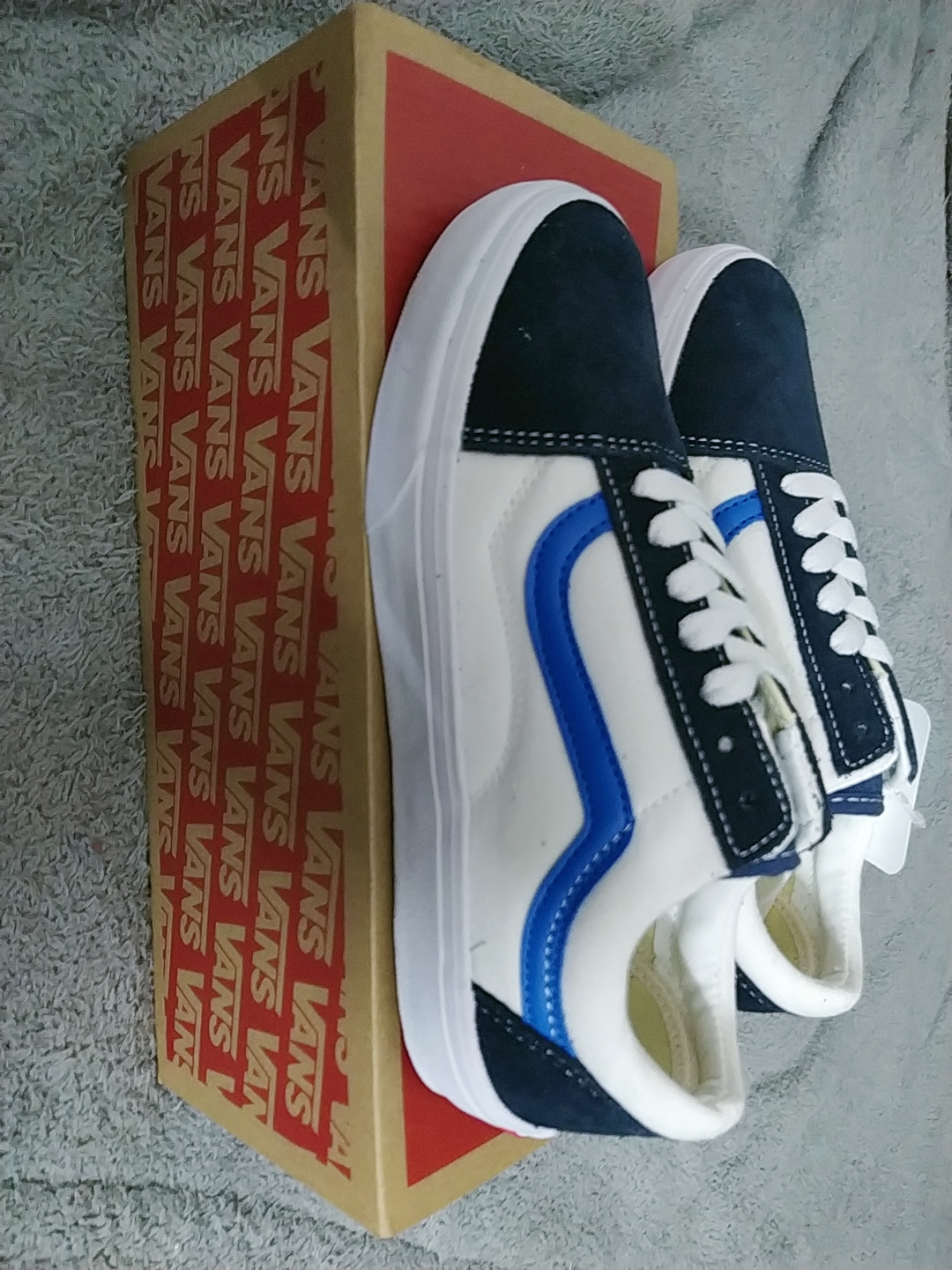 GIÀY VANS STYLE 36 RETRO SPORT TRẮNG XANH [Ảnh Thật - Full Box]