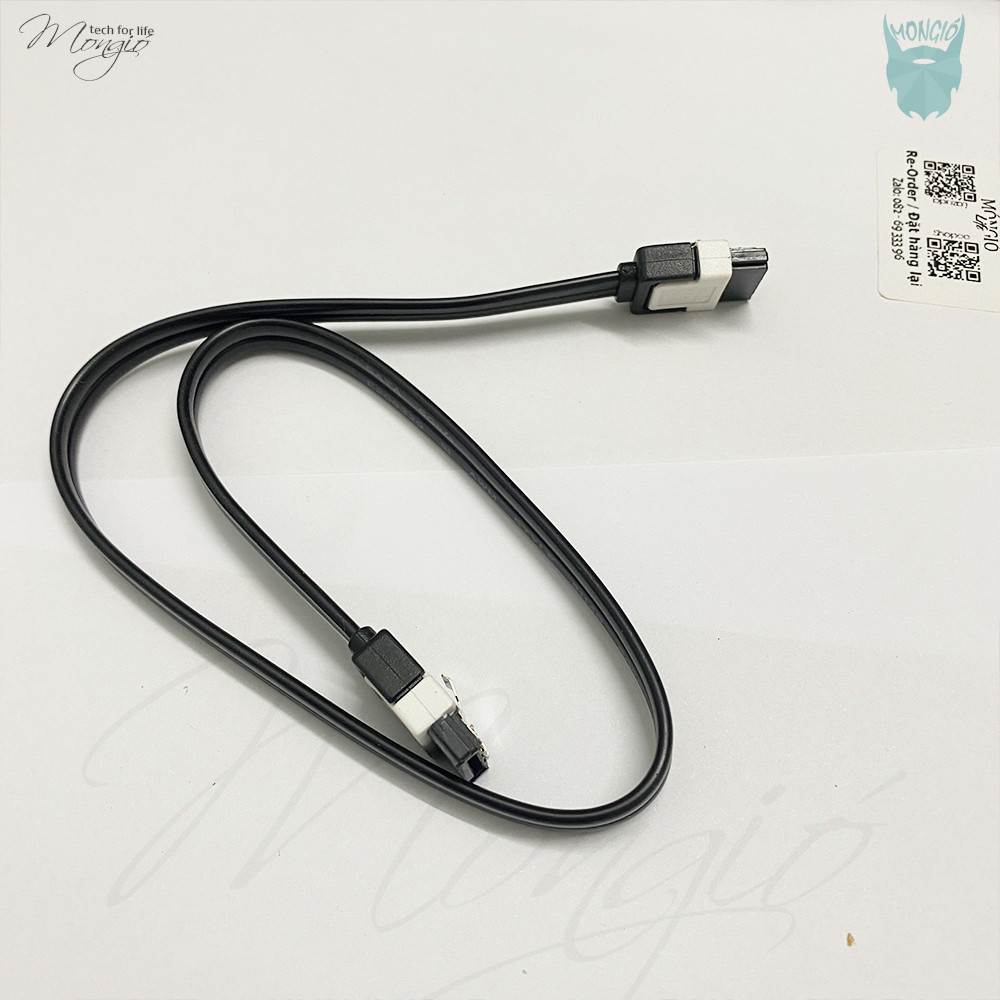 Cáp kết nối dữ liệu SATA 2 đầu thẳng cho ổ cứng PC (Đen)