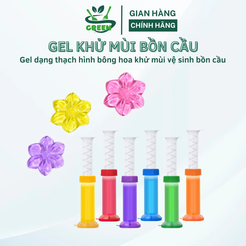 Gel thơm làm sạch khử mùi vệ sinh Diệt khuẩn khử trùng bồn cầu hình bông hoa