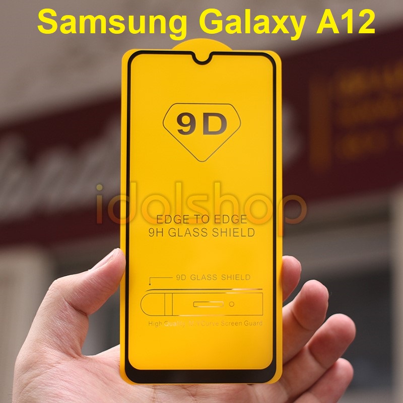 Kính cường lực Samsung Galaxy A12 Full màn Full keo