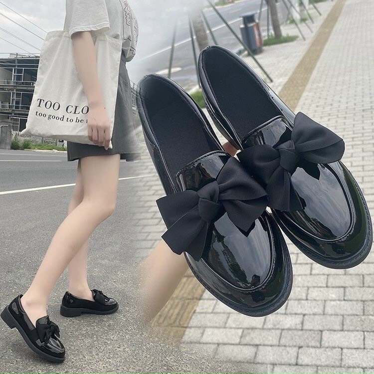 Giày búp bê giày đốc phối nơ lụa cực xinh