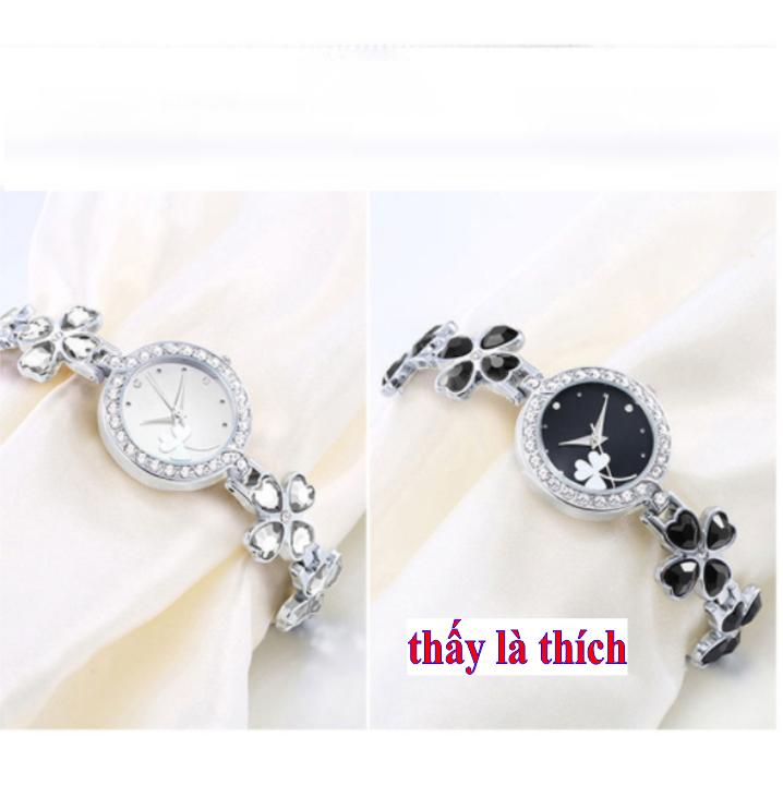 Đồng hồ lắc tay cỏ 4 lá may mắn