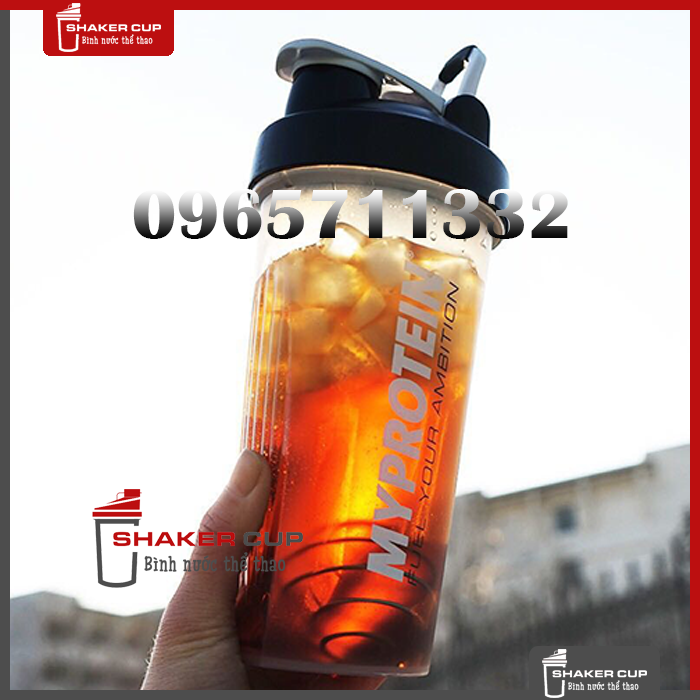 Bình lắc nước bình tập gym Shake bottle Myprotein