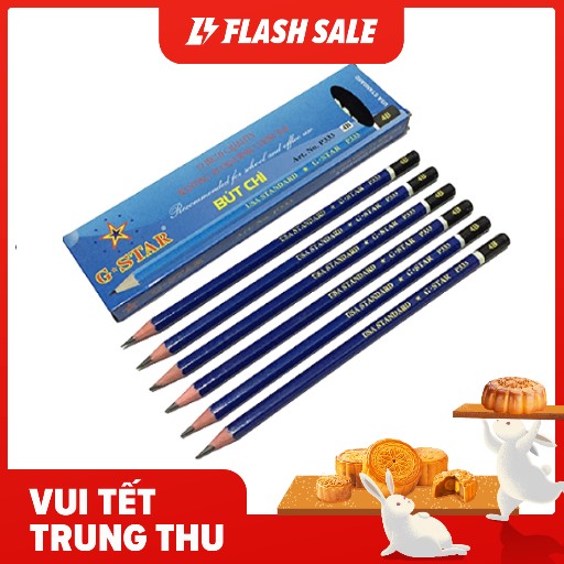 HỘP 12 cây viết chì gỗ 2B cao cấp gstar cầm êm tay nét bút thanh mảnh dễ xóa dùng trong học tập vẽ nháp