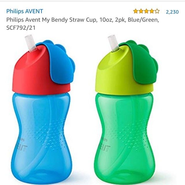 [HCM]Philips Avent - bình tập uống có ống hút 300ml (1 bình 300ml)