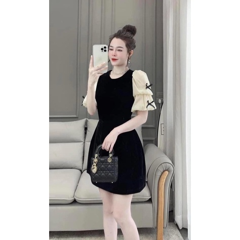 Đầm phối voan siêu xinh 55-90ký (1023)