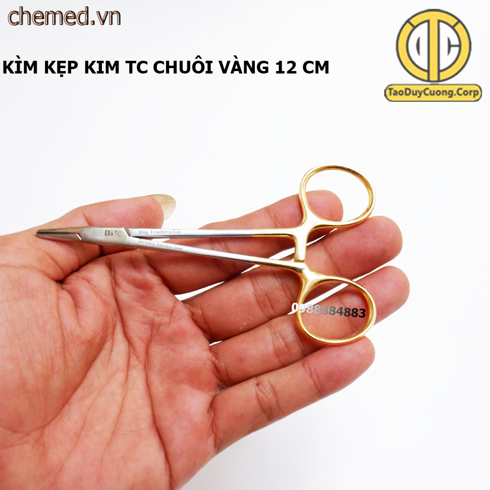 Kìm kẹp kim y tế chuôi vàng các size công nghệ Đức