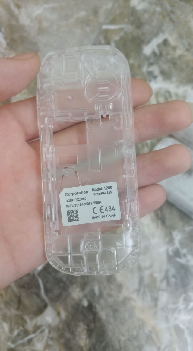 (ComBo) Sườn và Vỏ Nokia 1280 trong suốt
