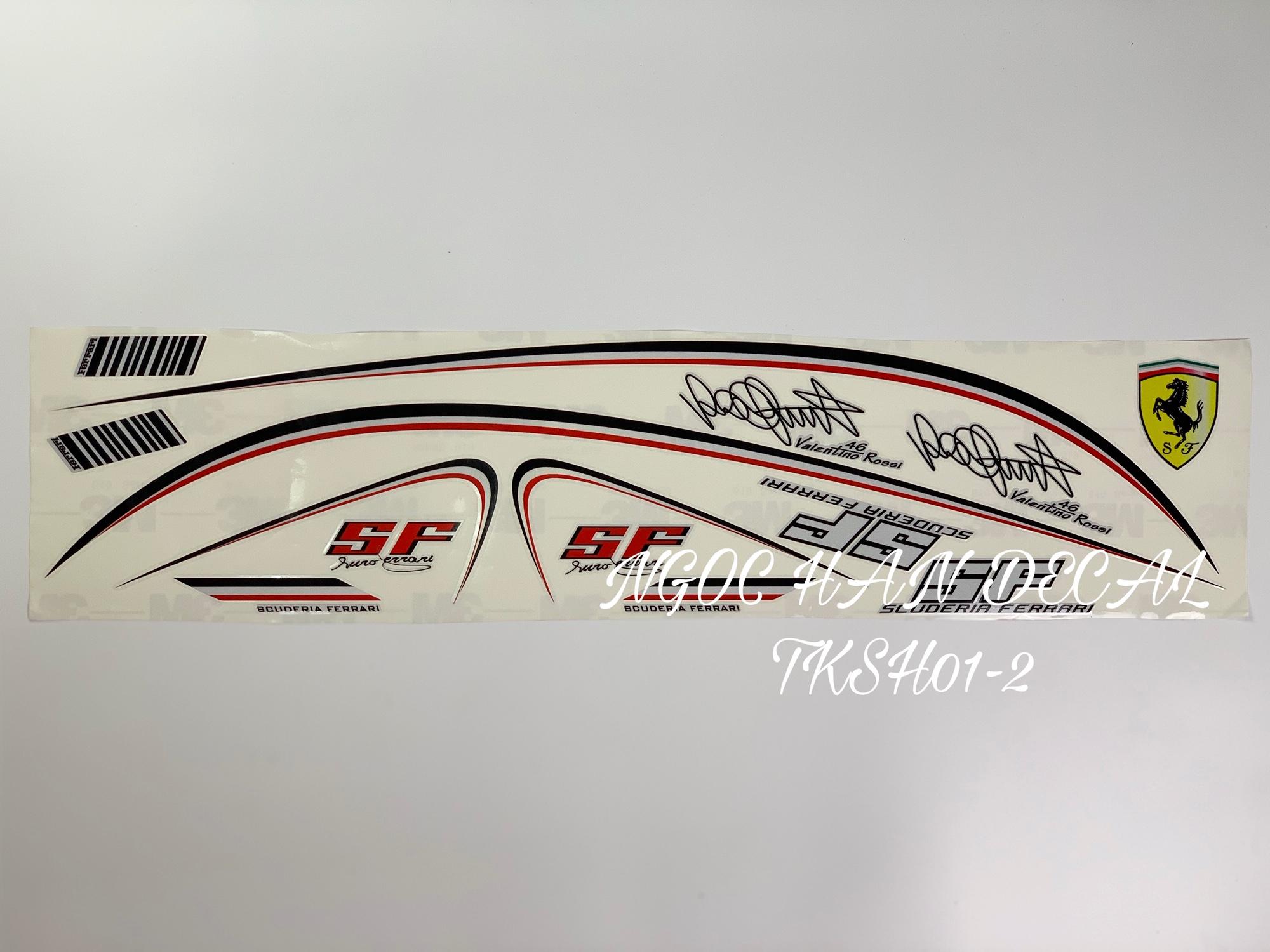 Tem chỉ phản quang nguyên bộ ferrari cho xe sh mẫu 2 -- ngọc hân decal