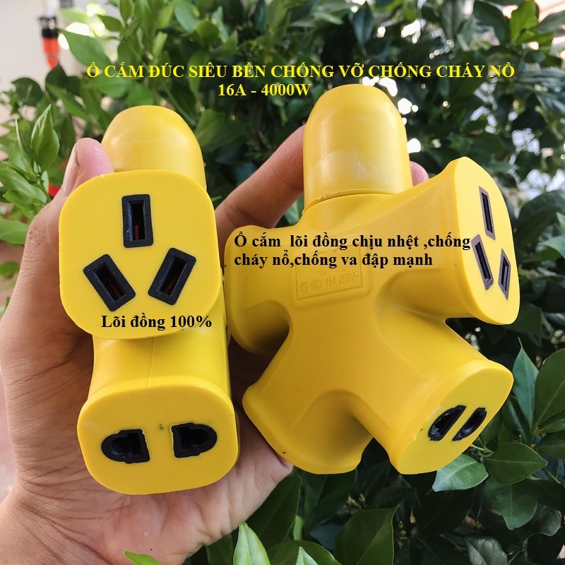Mẫu mới ổ cắm đúc chống vỡ 16a - 4000w - ổ cắm đúc nguyên khối