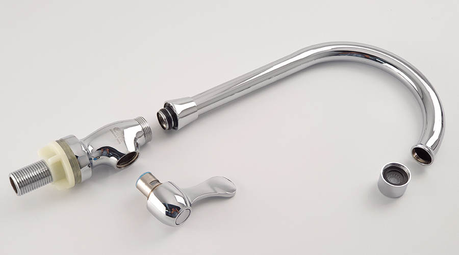 Vòi rửa chén lạnh đồng mạ chrome Eurolife EL-RC05 (Trắng bạc)