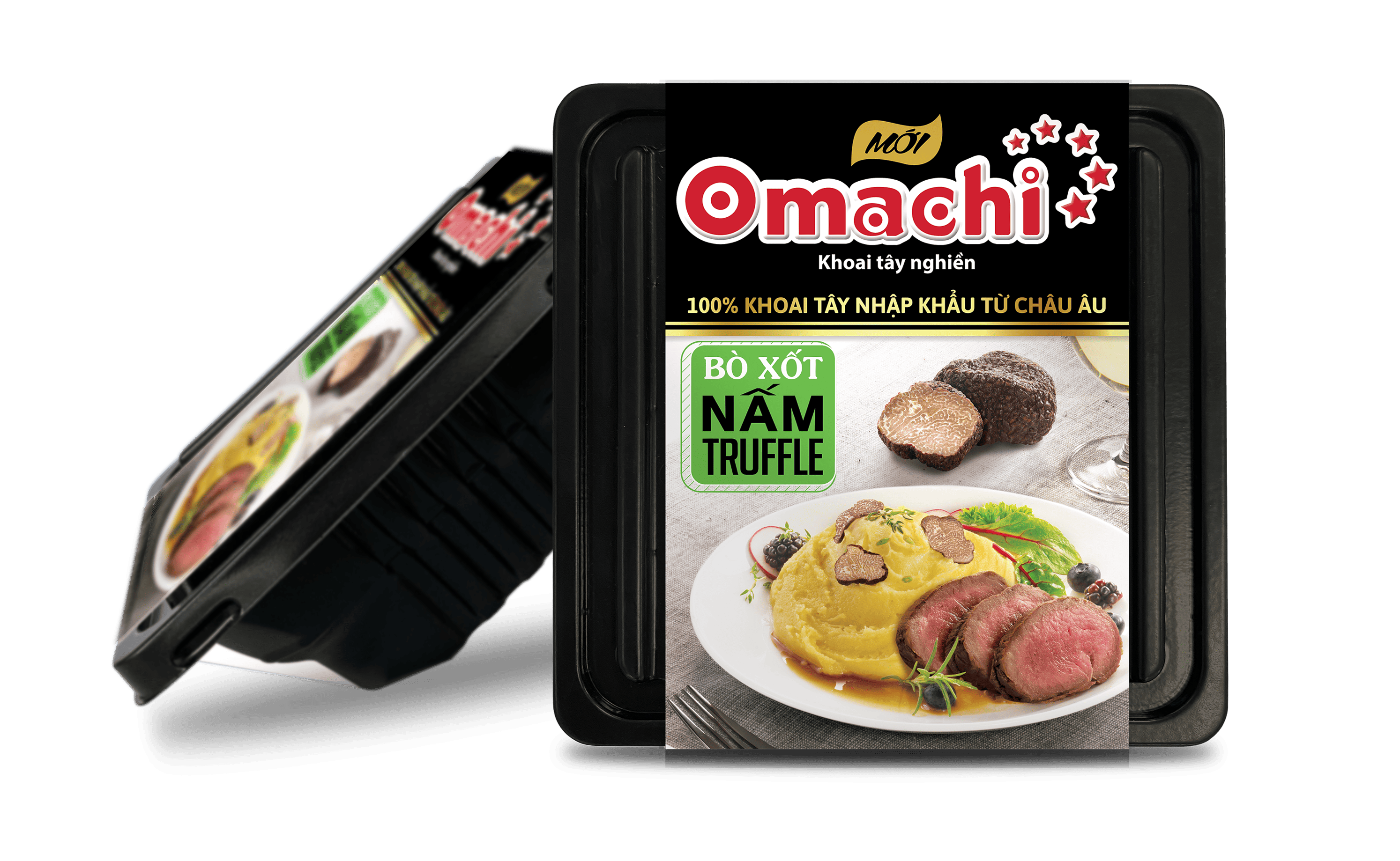 (Chọn Loại) Omachi Khoai Tây Nghiền Bò Xốt Nấm Truffle Hộp 59g