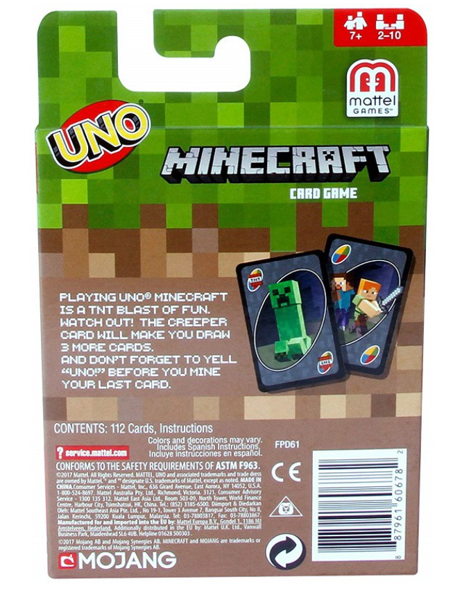[HCM]Bài tây Uno Minecraft