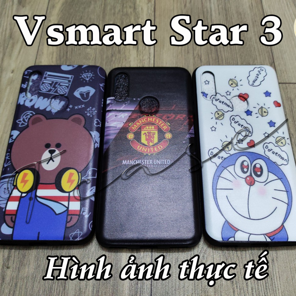 [HCM]Ốp Lưng Vsmart Star 3 dẻo đen in hình Sup_Reme