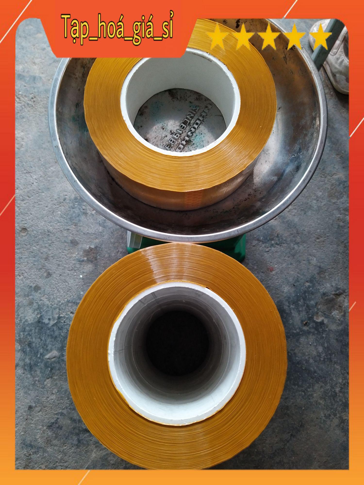 Băng keo dán thùng lõi nhựa,vàng đục 500g