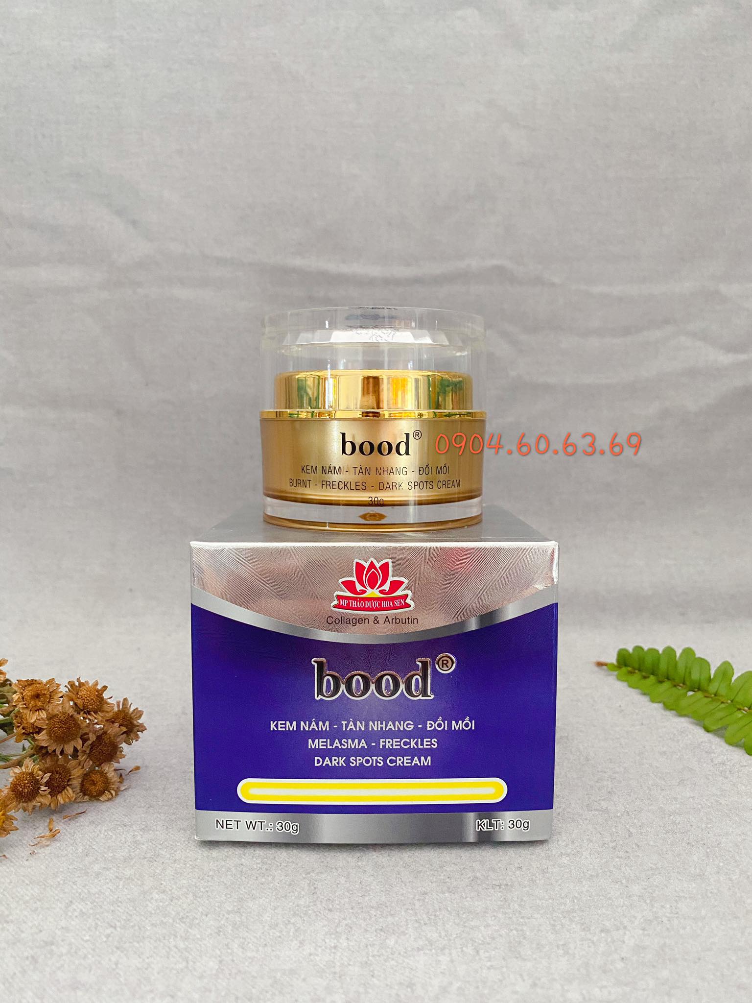 Kem Nám Tàn Nhang Đồi Mồi 30g Thảo Dược  Hoa Sen BOOD