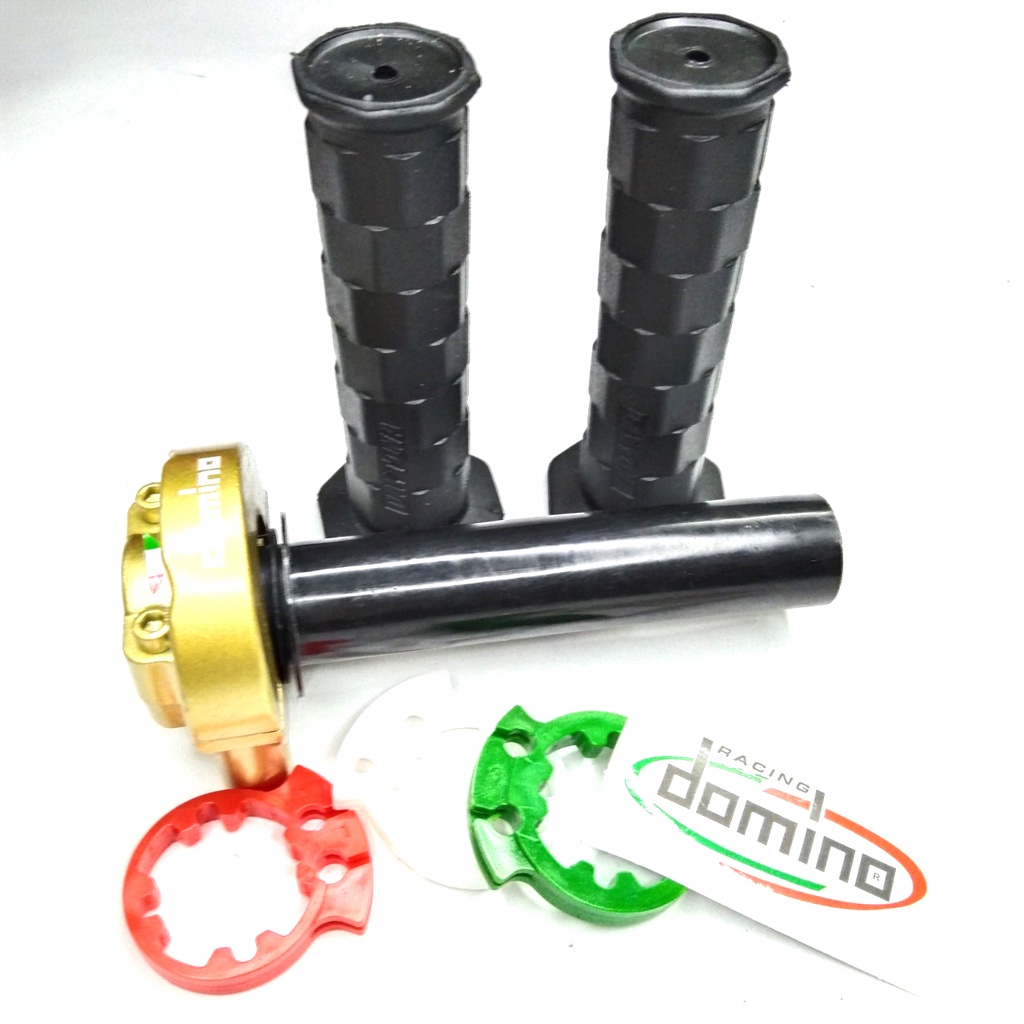 [Có bao tay Daytona]Cùm Tăng Tốc DOMINO 2 Dây Ga và 2 dây ga dưới Đen Vàng dành cho các xe Wave Si Ex Win Satria Sonic raider