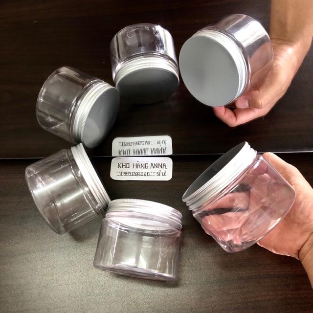 HỦ PET NHỰA NẮP THIẾC NHÔM BẠC ĐỦ SIZE - HỦ TRÒN NHỰA PET - HỦ NHỰA ĐỦ LOẠI KHỐI LƯỢNG