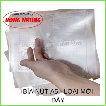 [Loại Mới]BÌA NÚT KHỔ A5 – Xấp 10 CÁI
