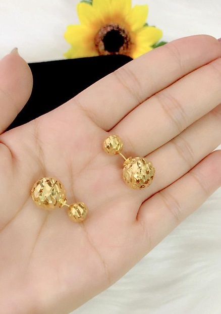 Bông tai nữ chạm mạ 18k cao cấp 045.240221 - Mang Đi Chơi, Đi Tiệc Rất Sang  - Tubi Cony - Bông tai nữ, Bông tai mạ vàng, bông tai đẹp