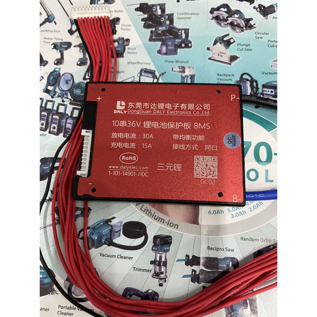 Bảng mạch chính hãng BMS DALY bảo vệ pin 18650 Lithium Ion 3.7V 10S ,13S, 14s .