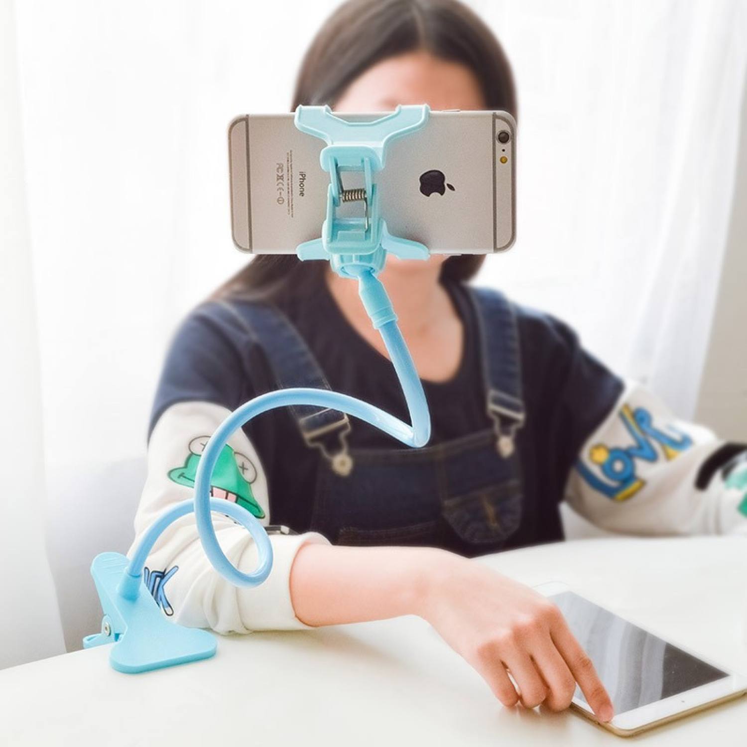 [HCM]Kẹp điện thoại đuôi khỉ đa năng Xoay 360