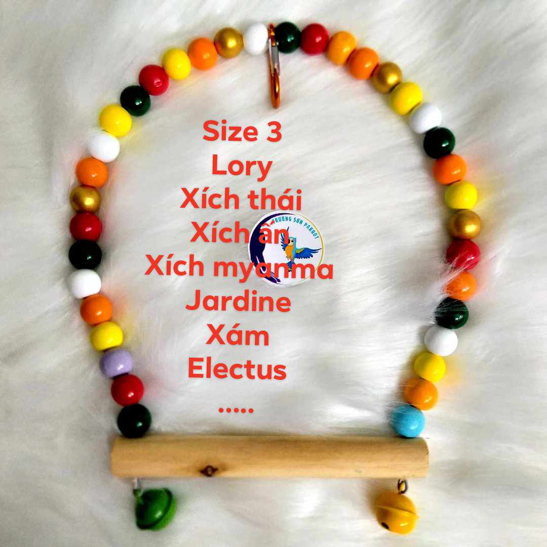1 xích đu đủ size cho vẹt, chim...