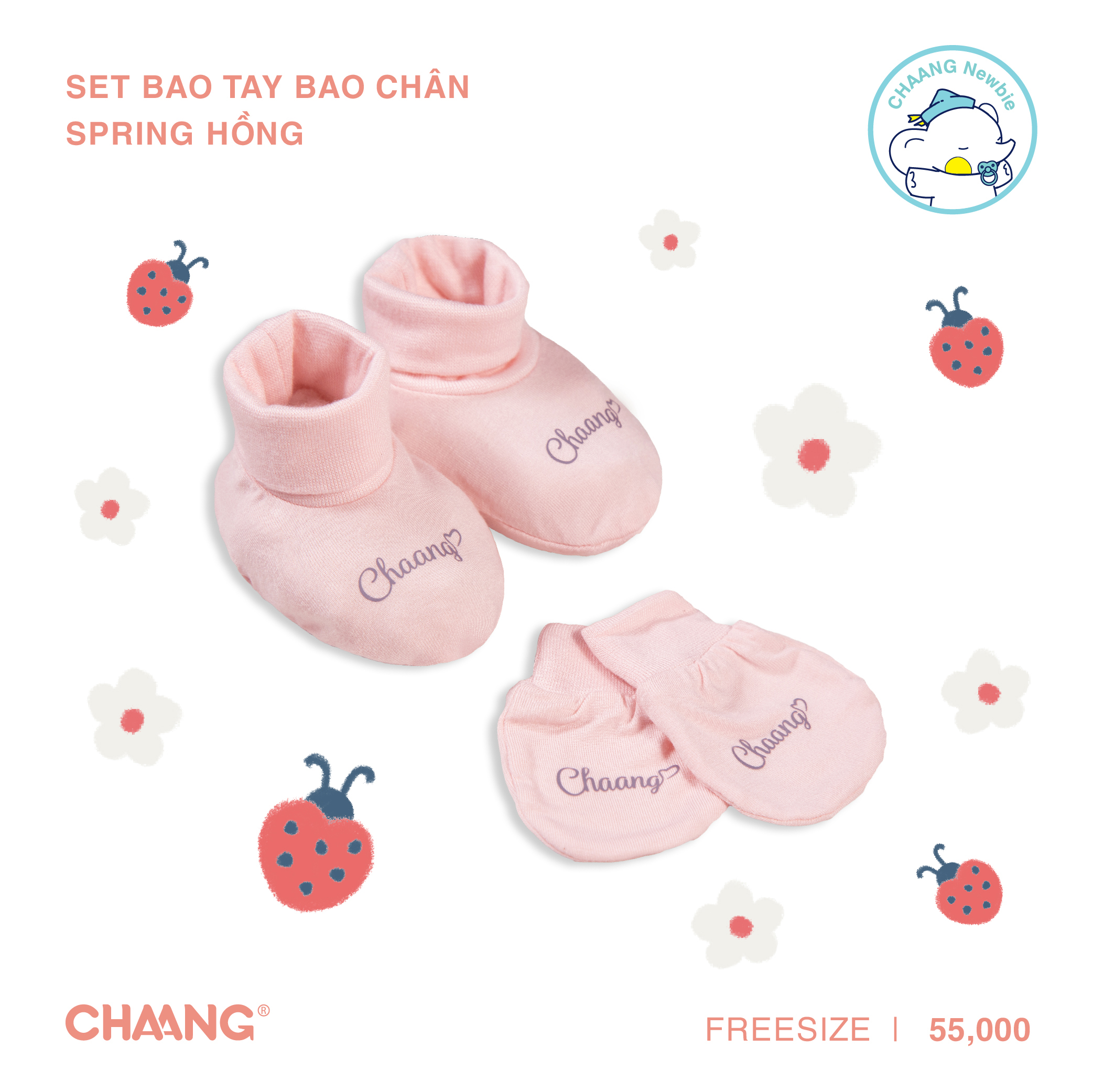 [CHAANG] Set bao tay bao chân cho bé sơ sinh Spring CHAANG