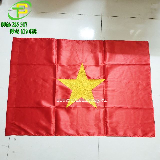 Cờ NƯỚC Thêu 2 mặt, cờ tổ quốc thêu