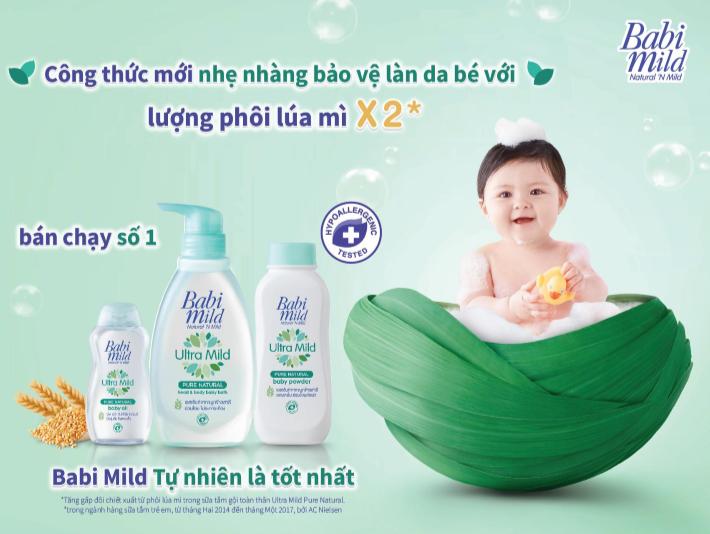 Dầu dưỡng ẩm trẻ em Babi Mild Pure Natural 100ml