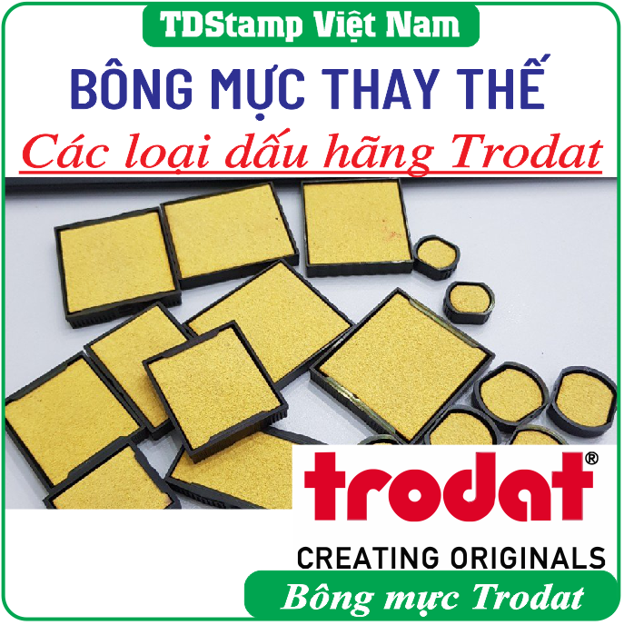 Bông mực thay thế các loại dấu hãng TRODAT