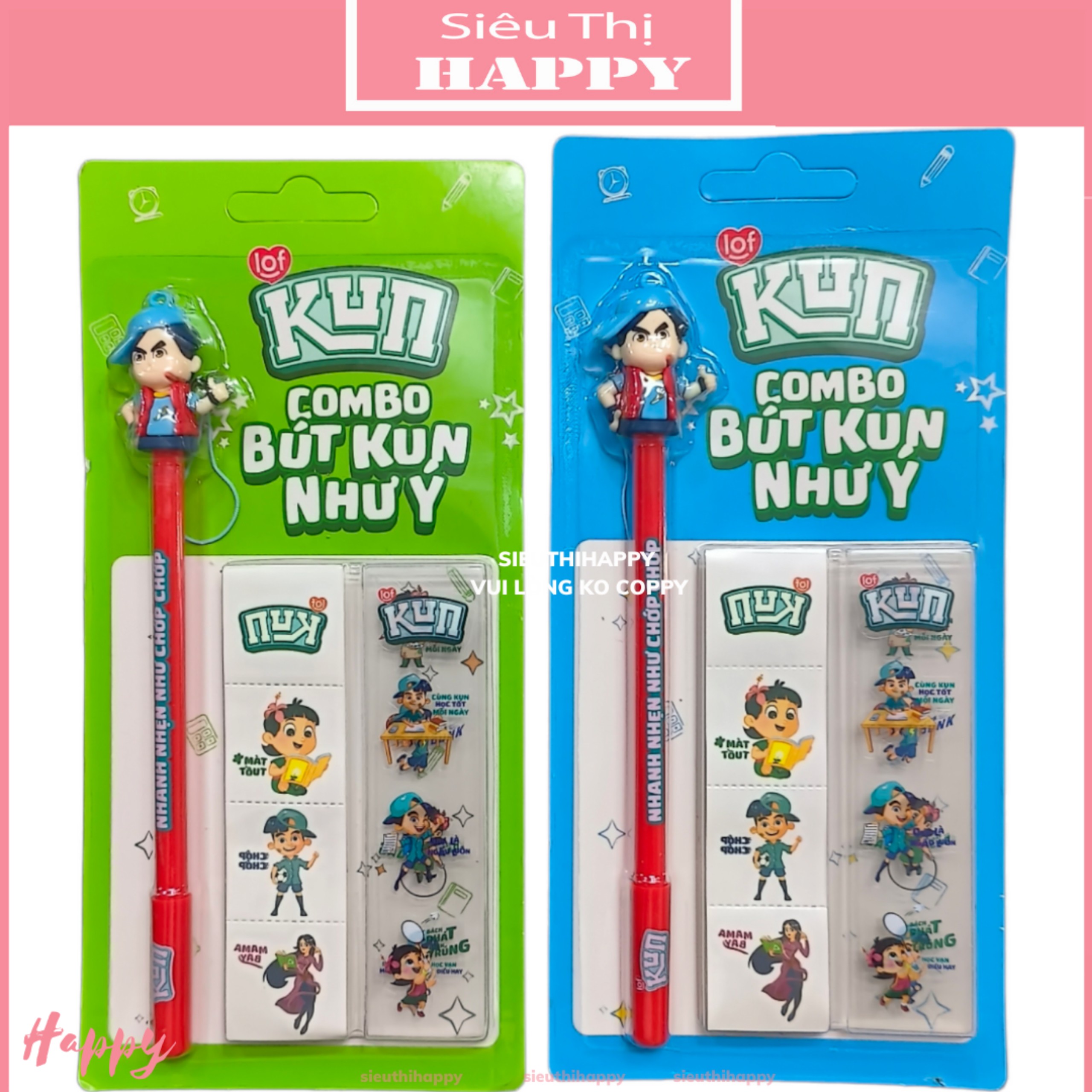 Combo Bút Kun Như Ý ChiBi - Quà Tặng Sữa Kun.