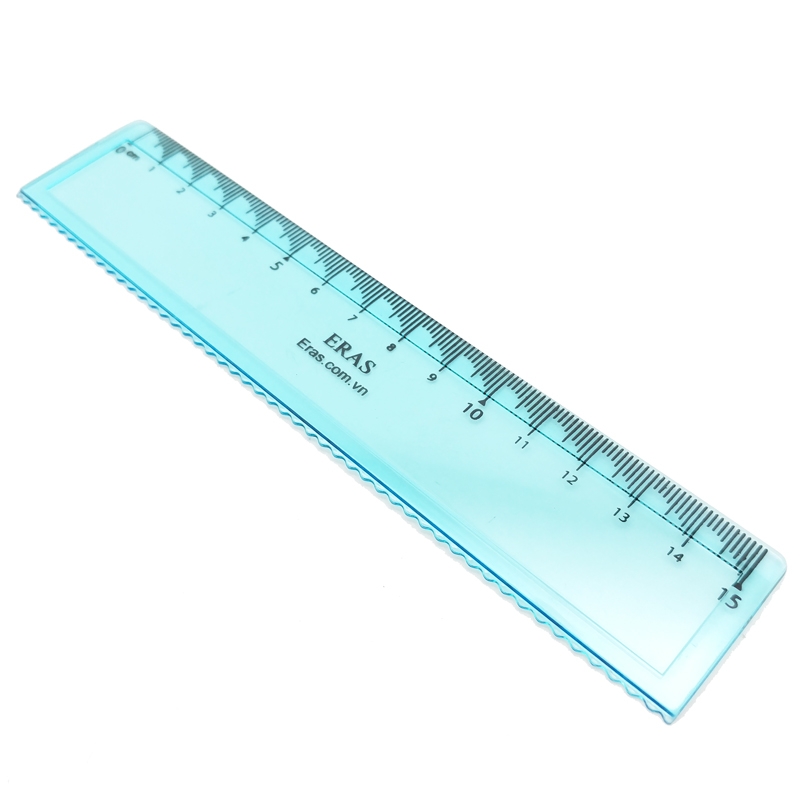 Thước Kẻ Nhựa Eras 15 cm E906 - Màu Xanh