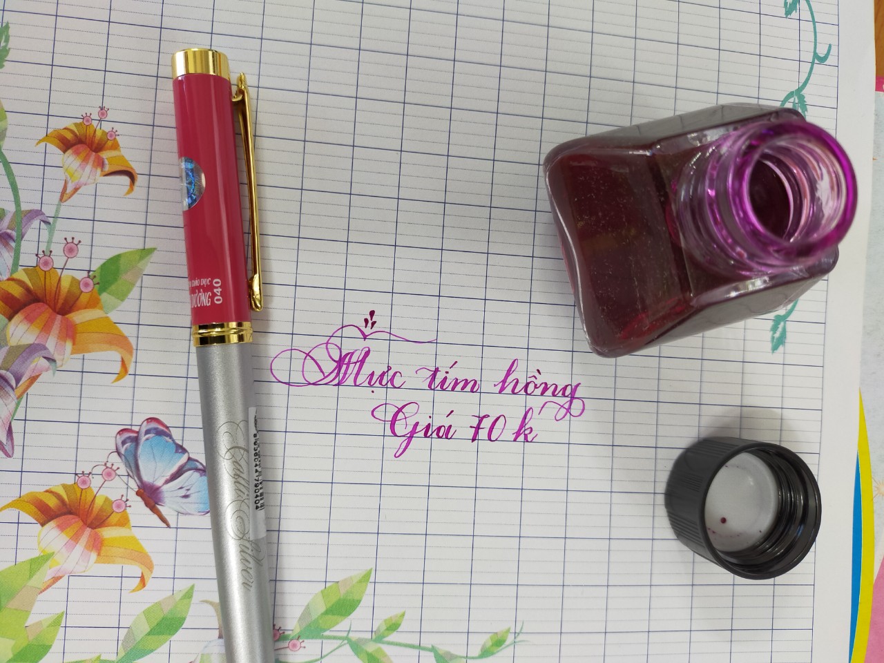 Mực Sài Gòn Ink Tím Hồng