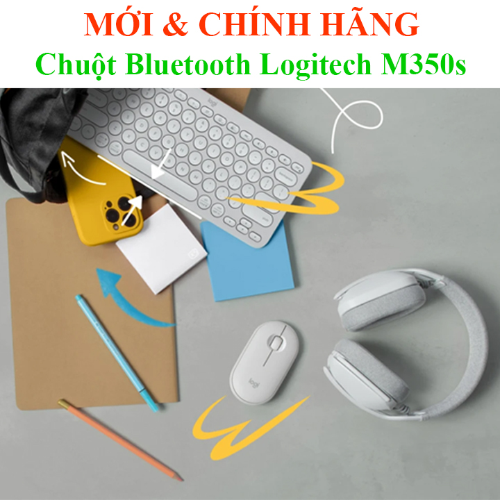 Chuột Bluetooth Logitech Pebble M350s M350 MỎNG ĐẸP Yên tĩnh, M240 M331