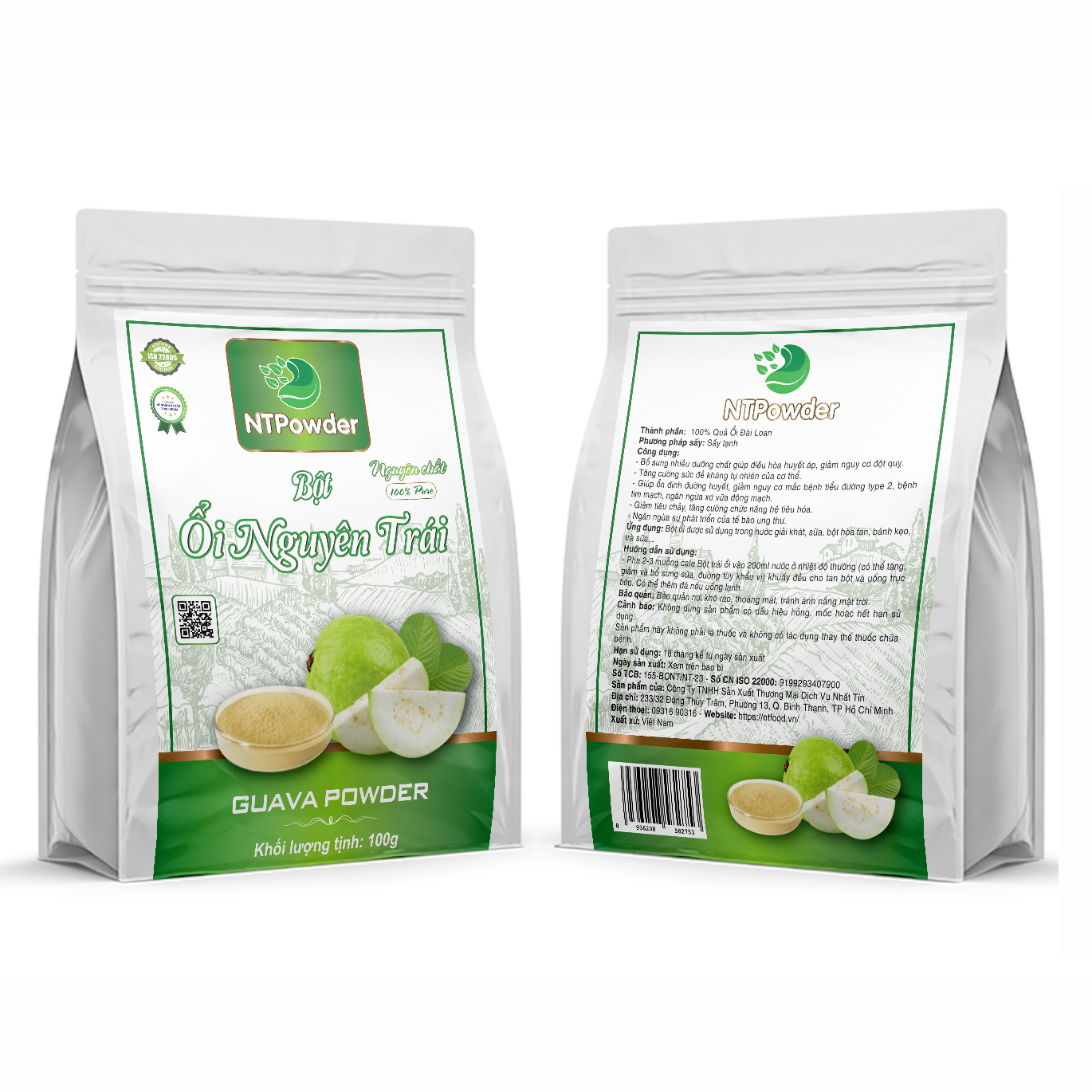 Ntpowder refrigerated guava powder 60gr/bag 100gr-Nhat tin food