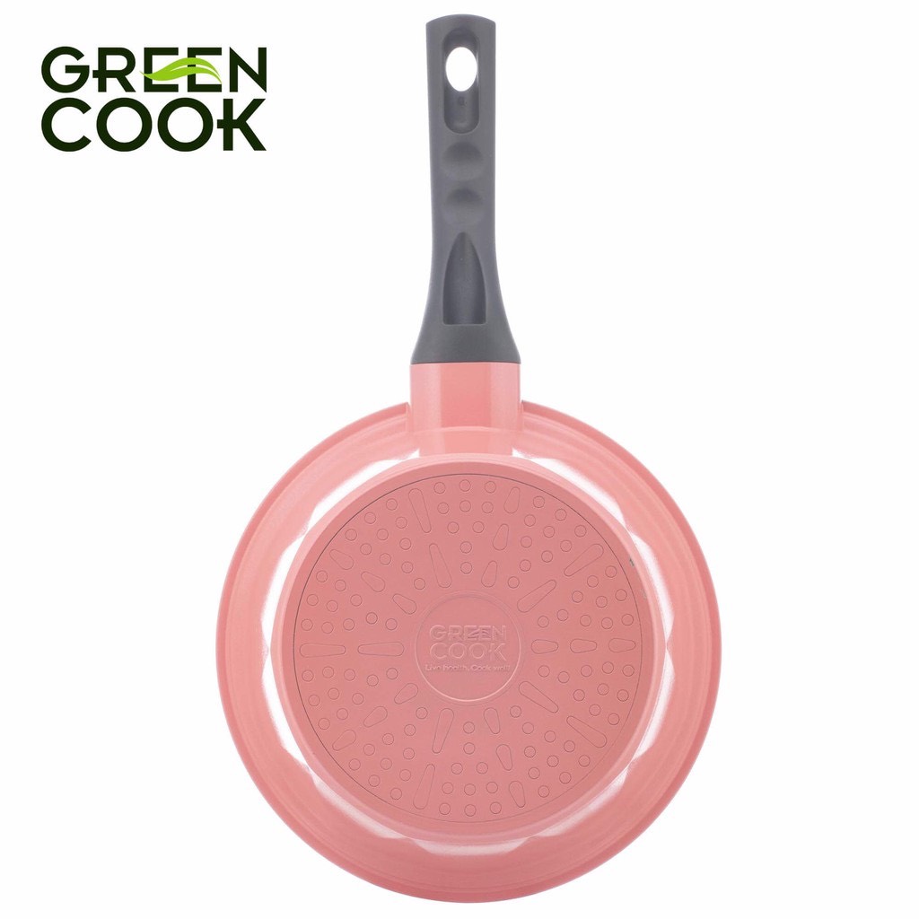 Nồi Đúc Ceramic Vân Đá Đáy Từ Chống Dính 18cm